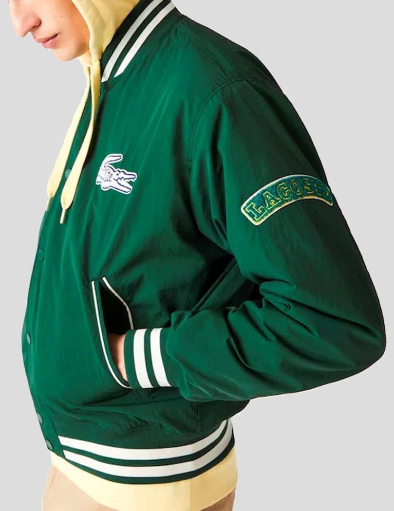 Chaqueta LACOSTE heritage bomber vert/laponie